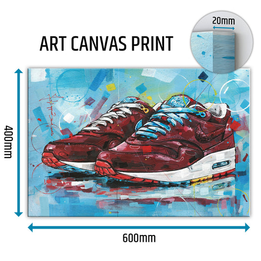 Nike Air Max 1 Parra cherrywood Leinwand 60x40 cm