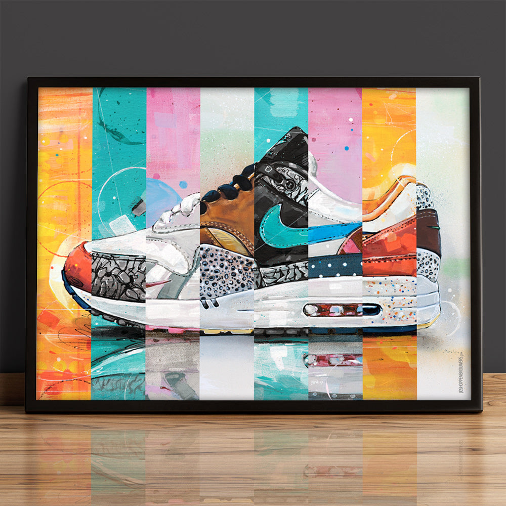 Nike Air Max 1 Parra Atmos colourway print 70x50 cm