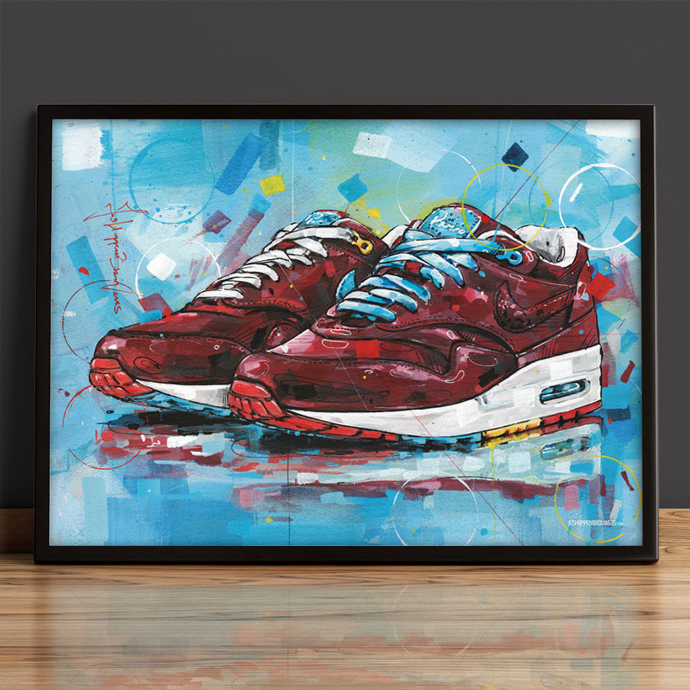 Nike Air Max 1 Parra cherrywood Druck 70x50 cm