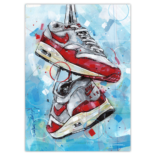 Nike Air Max 1 OG red estampada