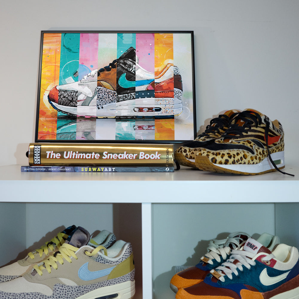 Nike Air Max 1 Parra Atmos colourway print 42x29,7 cm (A3) - framed & signed