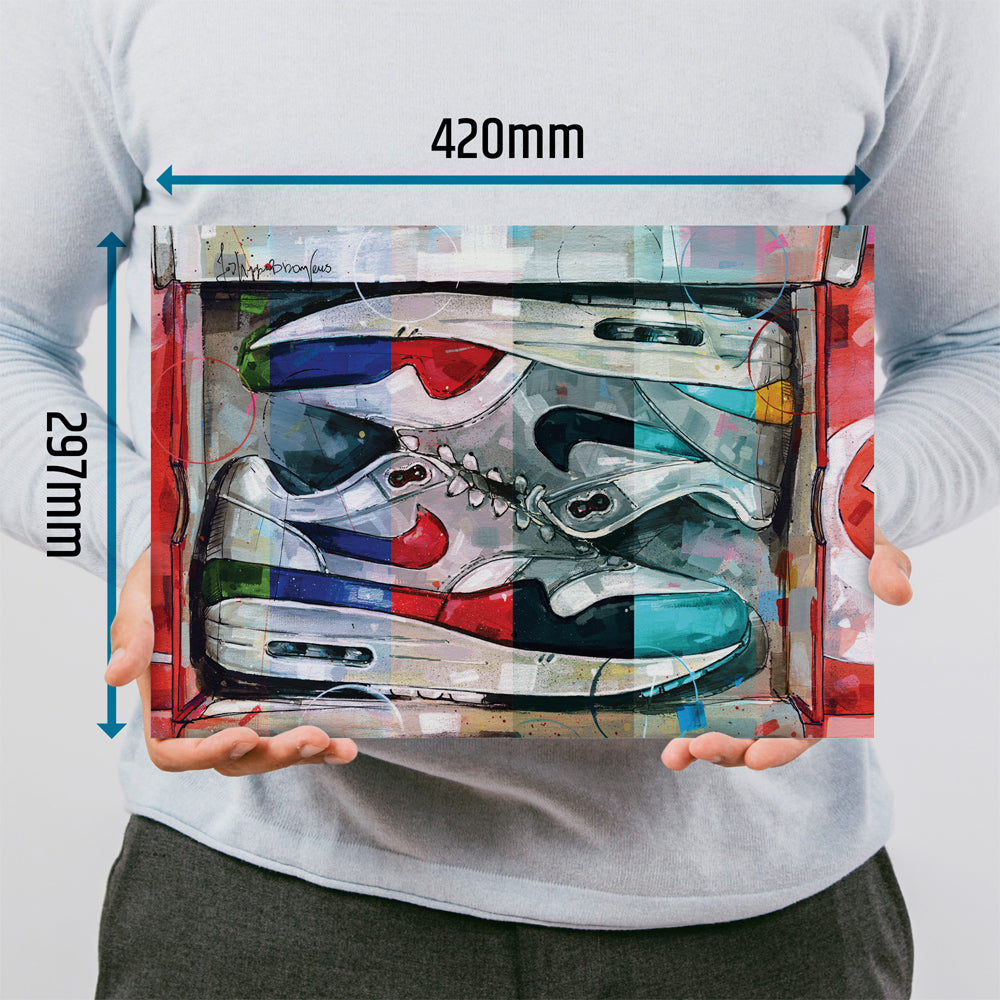 Nike Air Max 1 shoebox colourway print 42x29,7 cm (A3)