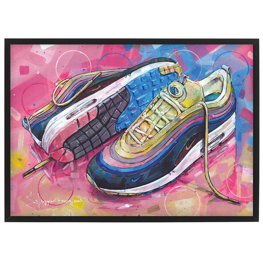 Nike Air Max 1 Sean Wotherspoon estampado 42x29,7 cm (A3) - enmarcado y firmado