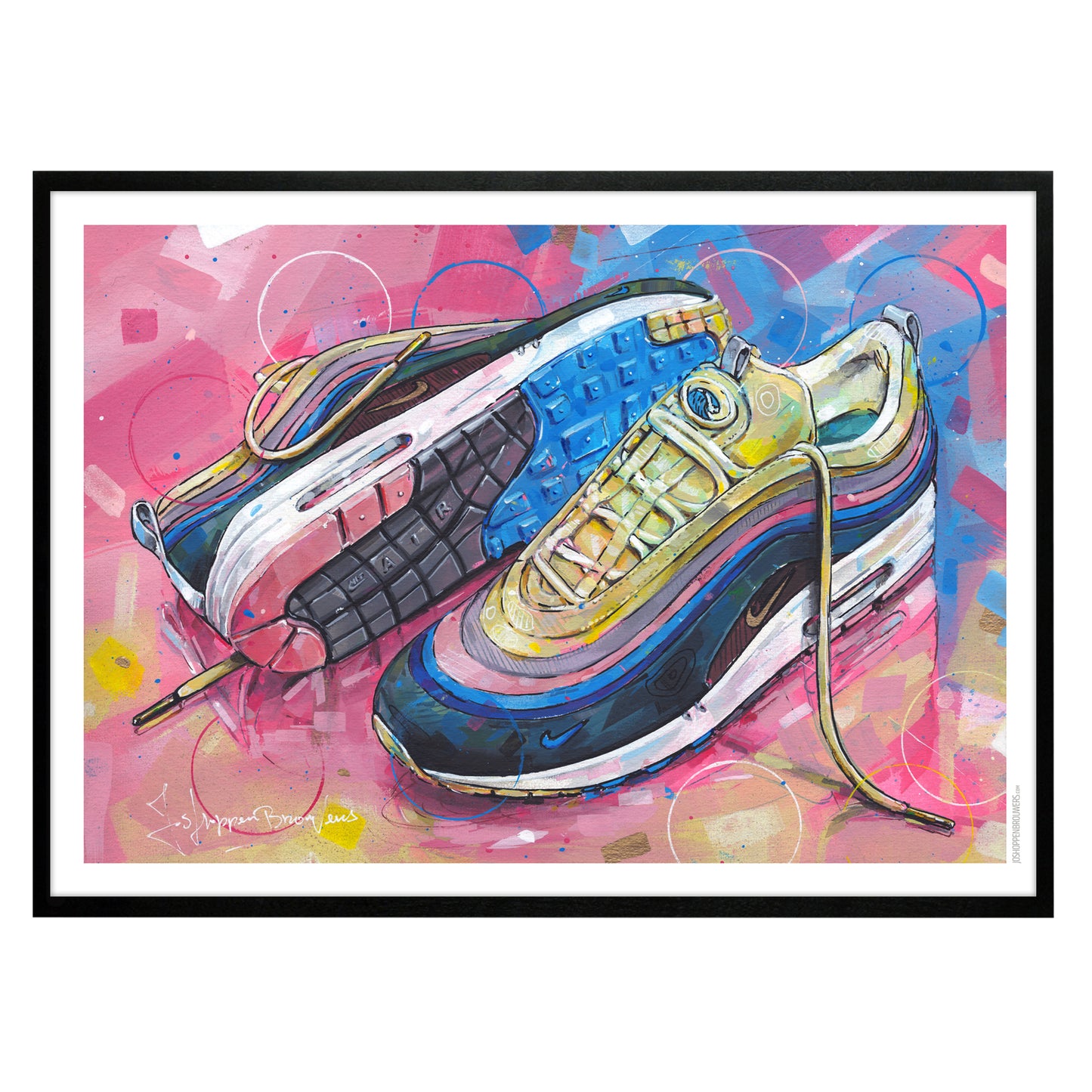 Nike Air Max 1 Sean Wotherspoon print 70x50 cm - framed & signed