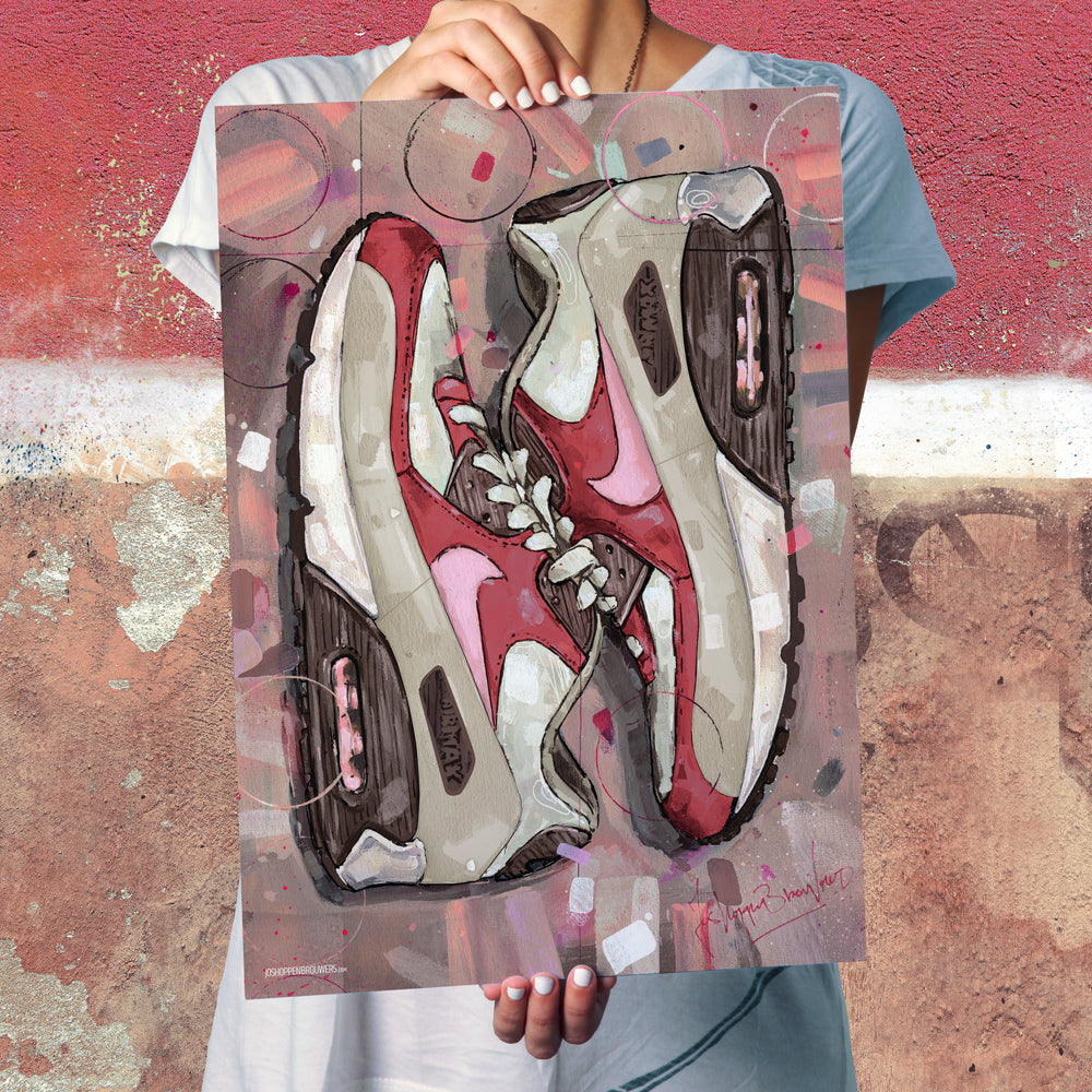 Nike Air Max 90 Bacon imprimé 50x70 cm