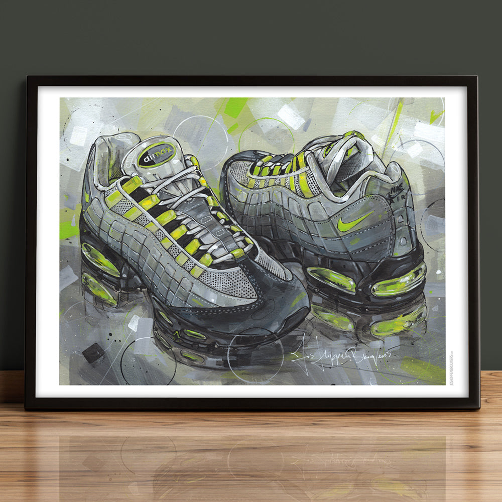 Nike Air Max 95 Neon Druck 70x50 cm