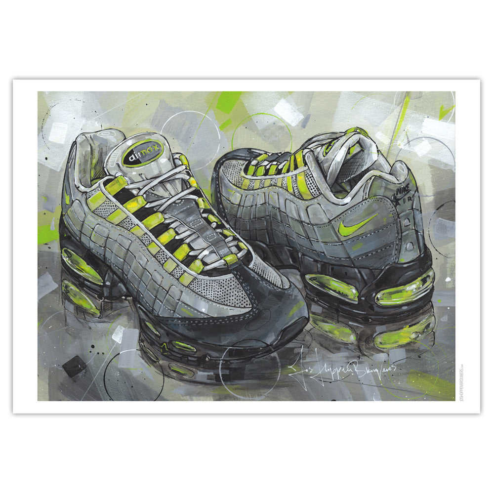 Nike Air Max 95 Neon estampado 70x50 cm