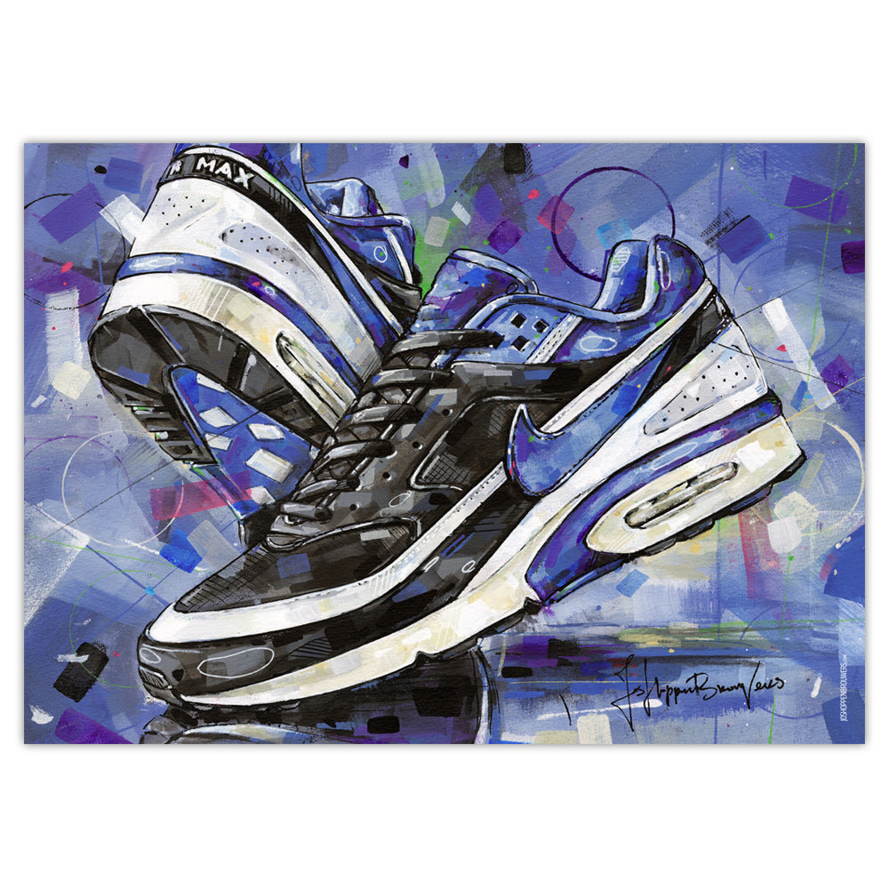 Nike Air Max classic BW black persian violet full colour estampado 70x50 cm