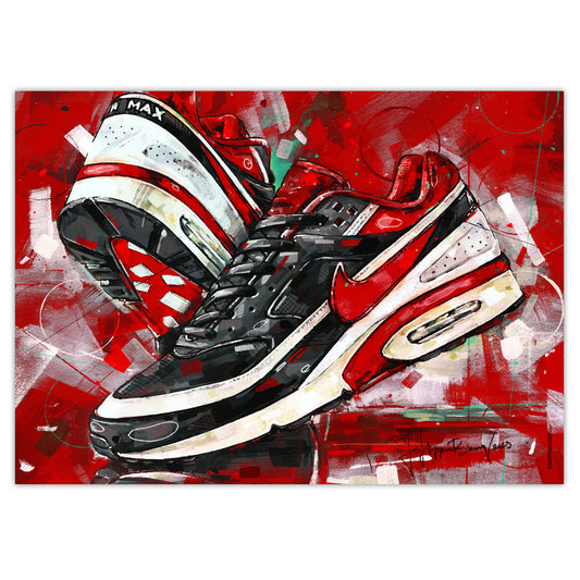 Nike Air Max classic BW varsity red print