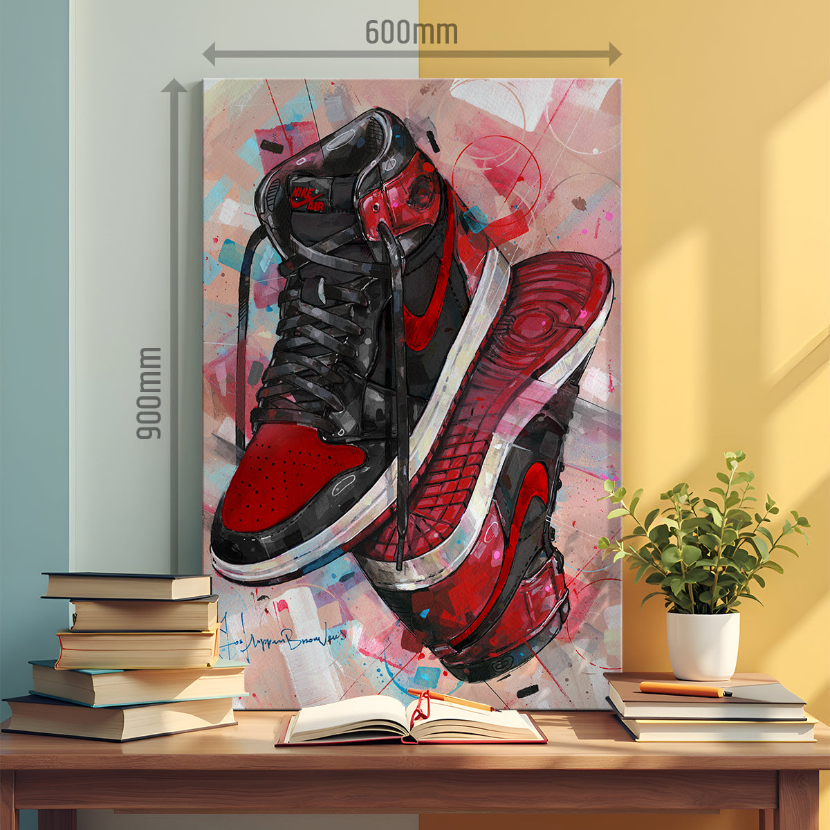 Nike Air Jordan 1 upside down banned bred canvas