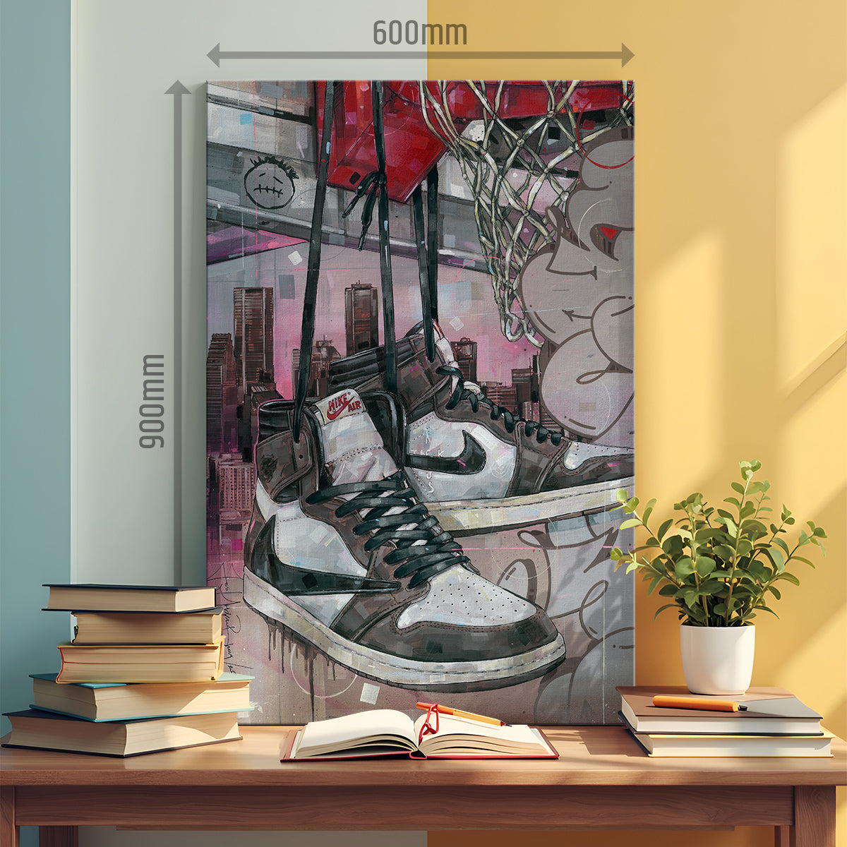 Nike Air Jordan 1 Travis Scott high - black laces basket canvas