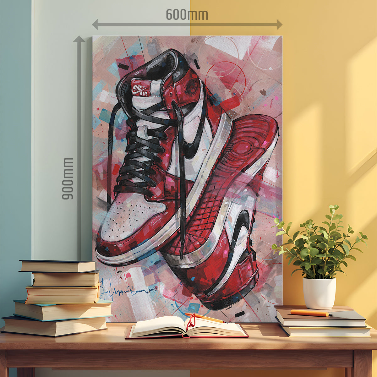Nike Air Jordan 1 upside down Chicago toile