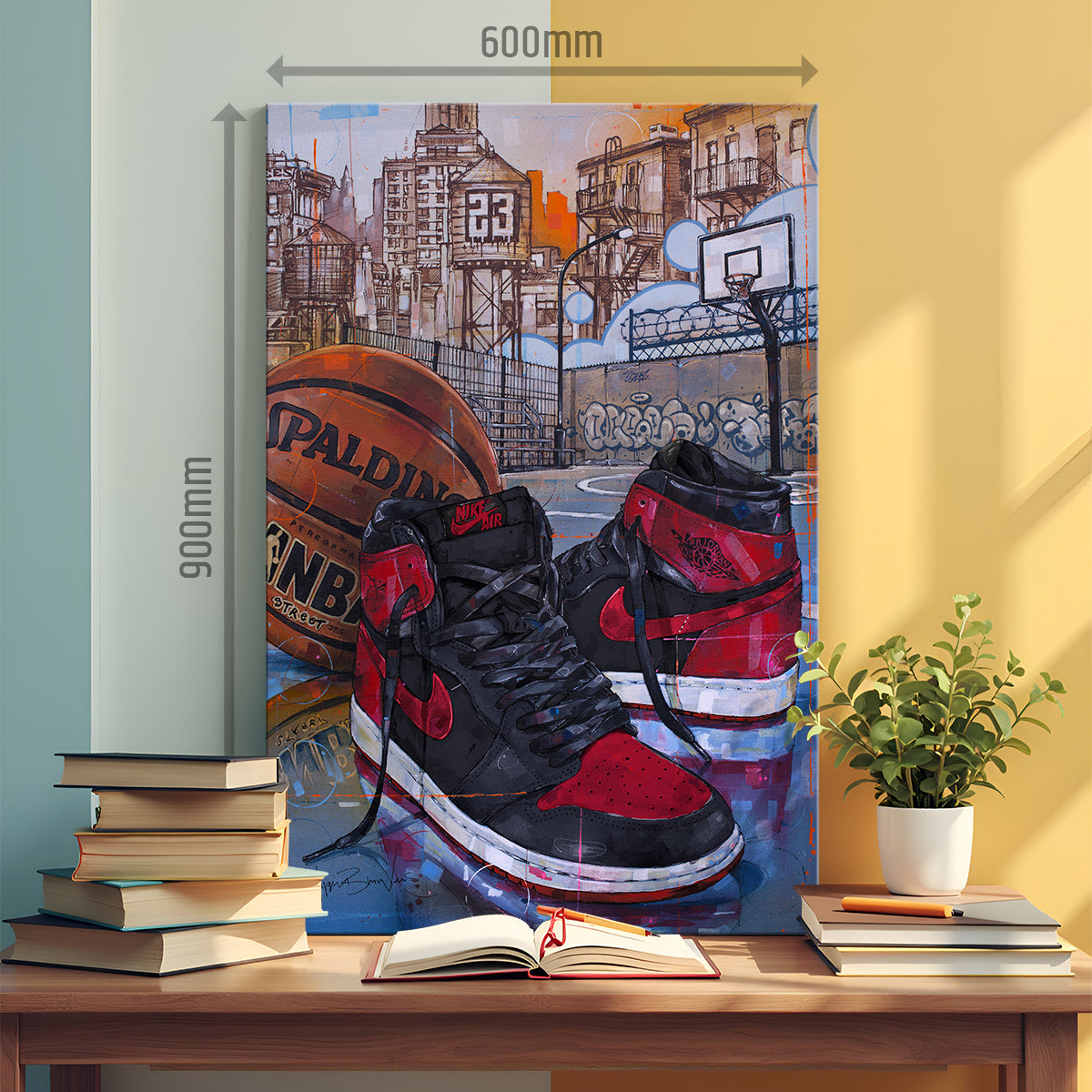 Nike Air Jordan 1 basketball banned bred lienzo