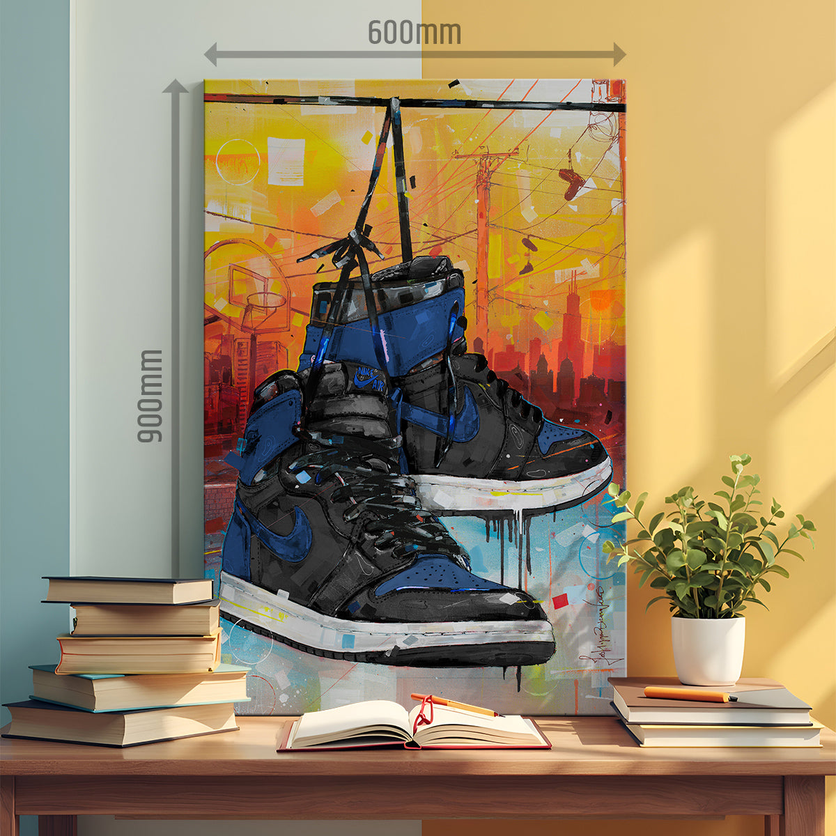 Nike Air Jordan 1 powerlines royal blue lienzo