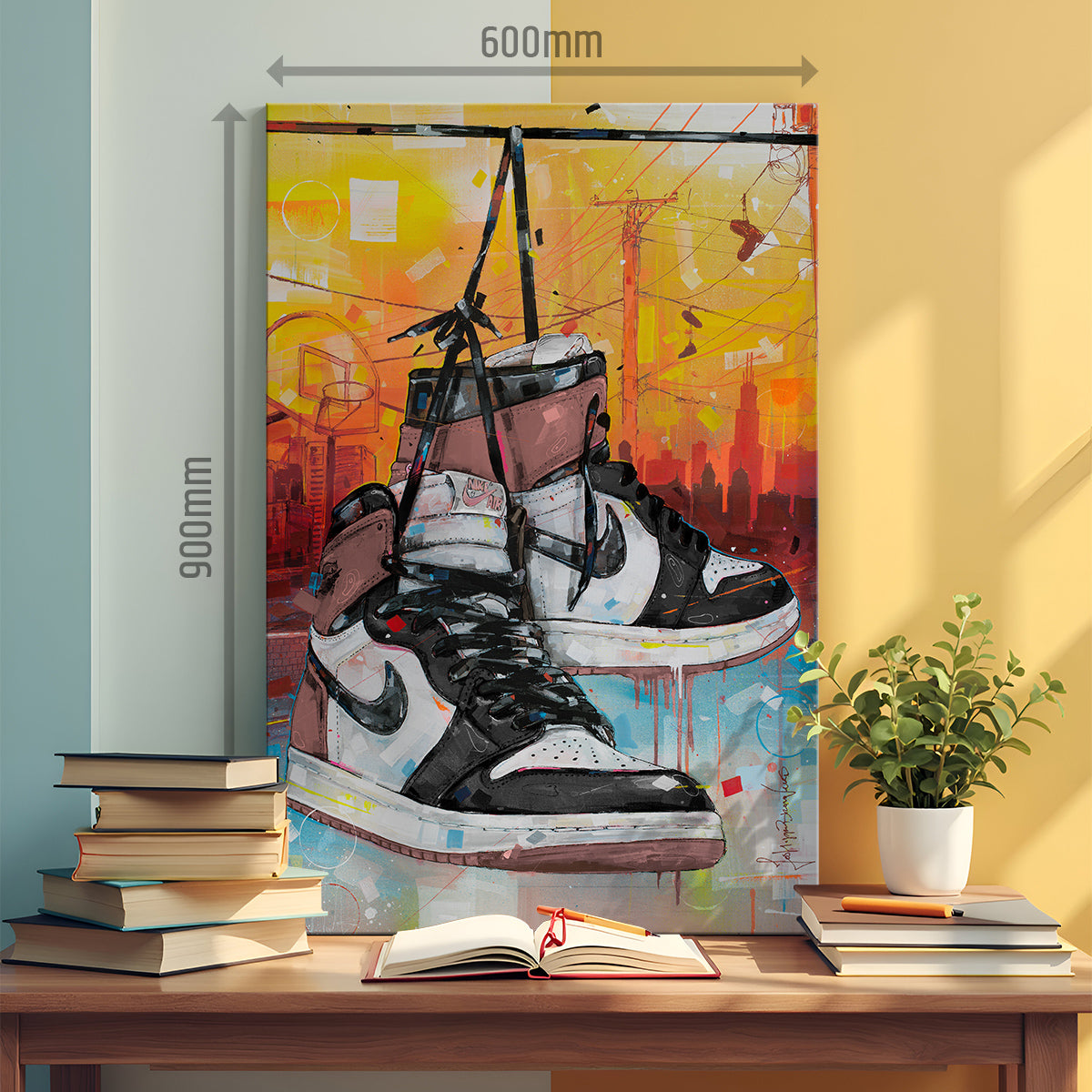 Nike Air Jordan 1 powerlines rust pink lienzo