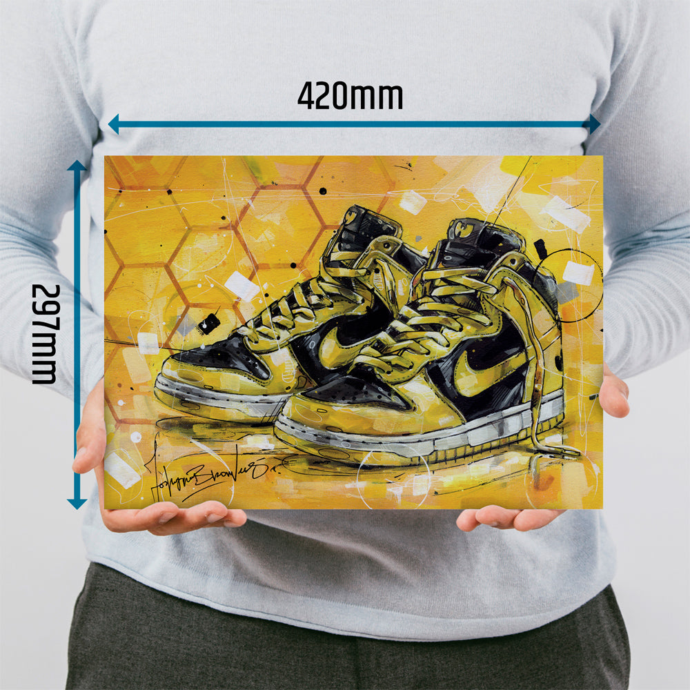 Nike Dunk high Wu-Tang LE estampado 42x29,7 cm (A3)