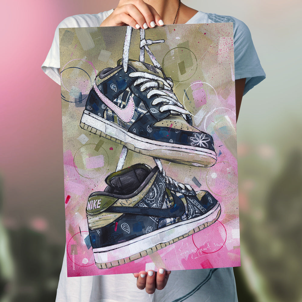 Nike Dunk low SB full colour print 50x70 cm