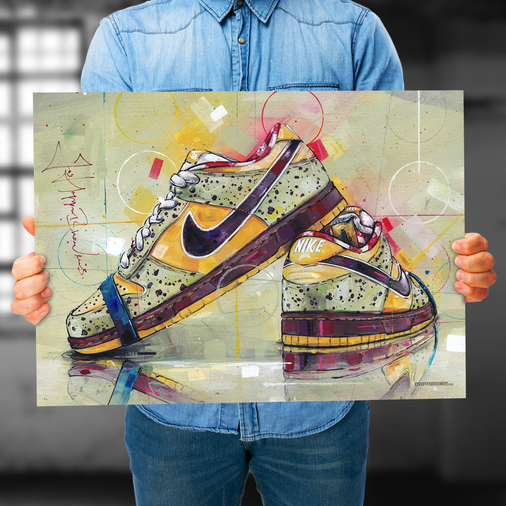 Nike Dunk low SB yellow lobster print 70x50 cm