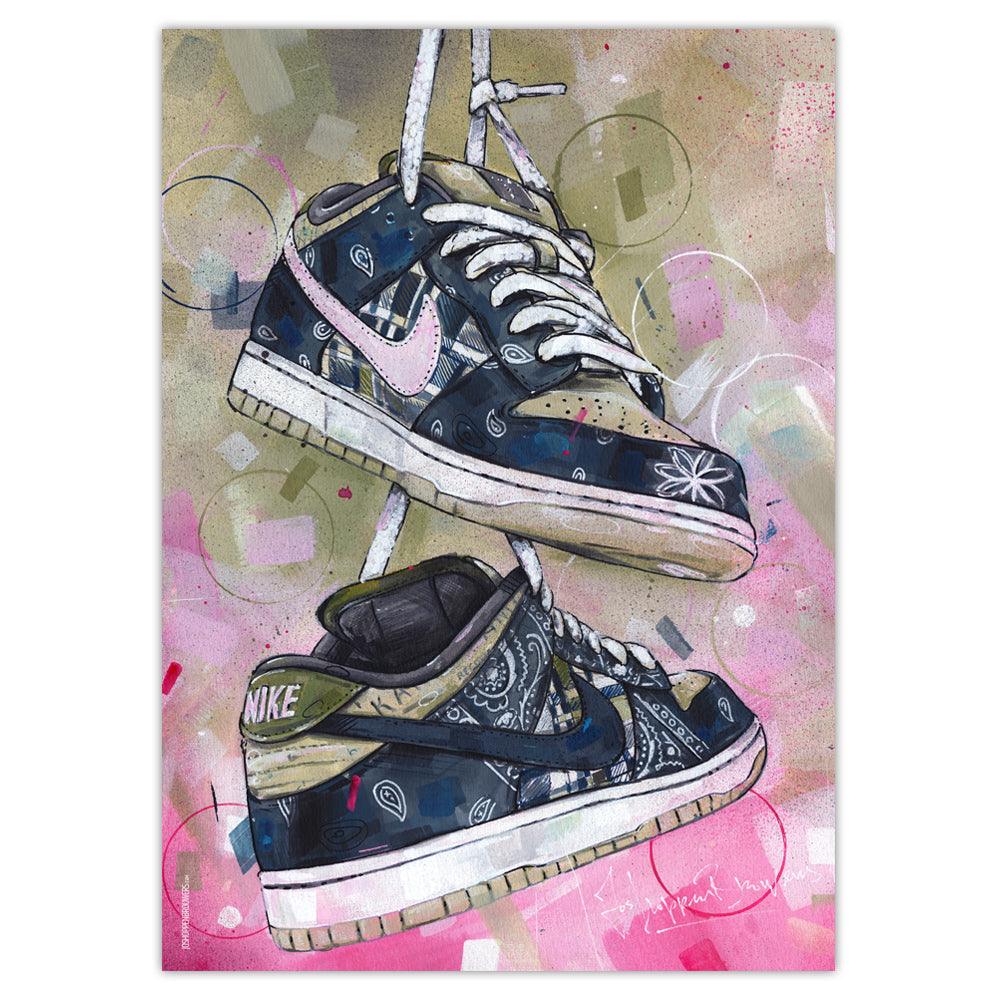 Nike Dunk low SB full colour print 50x70 cm