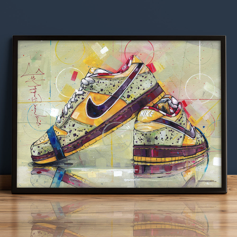 Nike Dunk low SB yellow lobster imprimé 70x50 cm