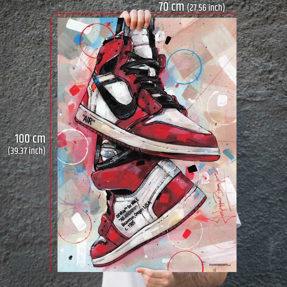 Nike Air Jordan 1 Off White Chicago imprimé 70x100 cm