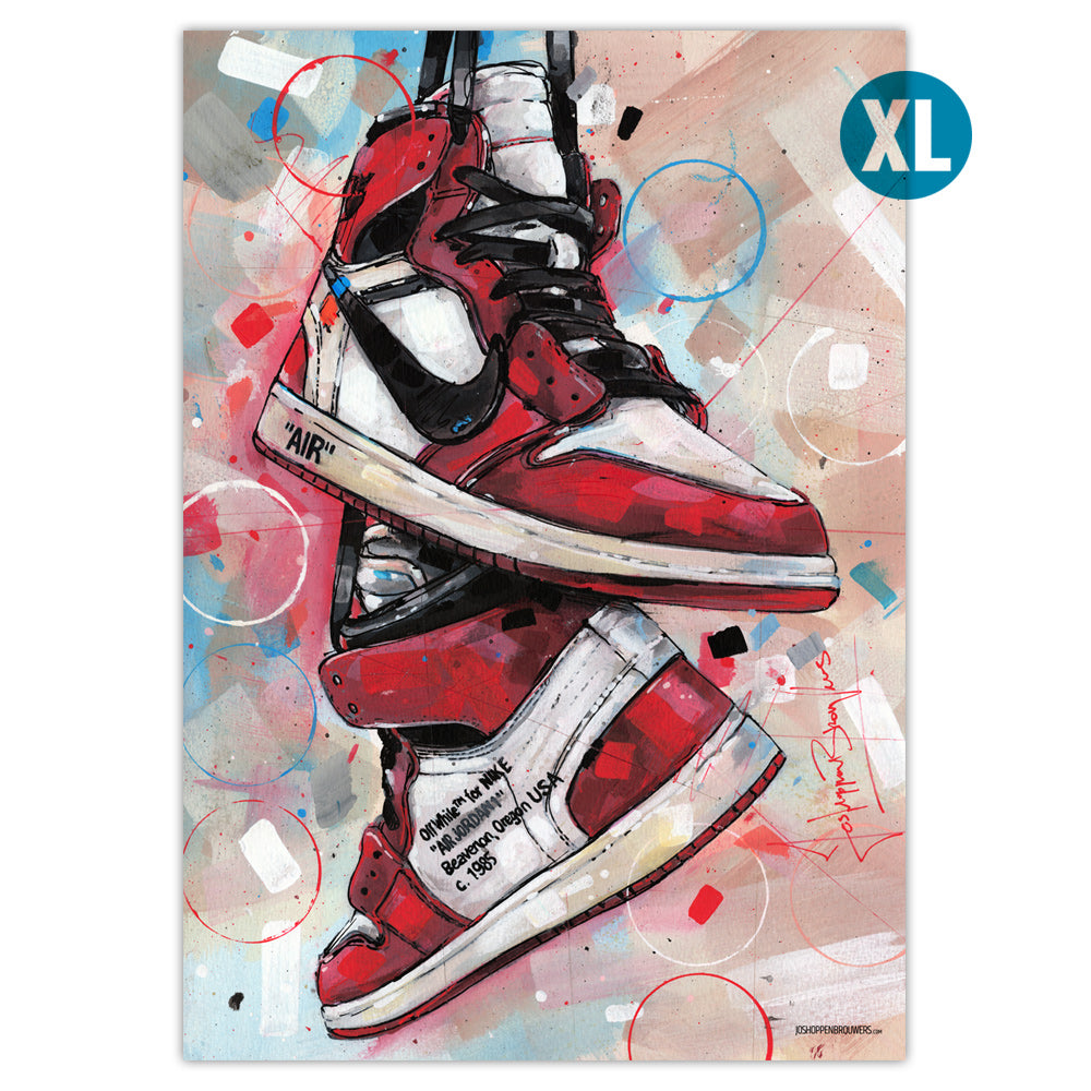 Nike Air Jordan 1 Off White Chicago imprimé 70x100 cm