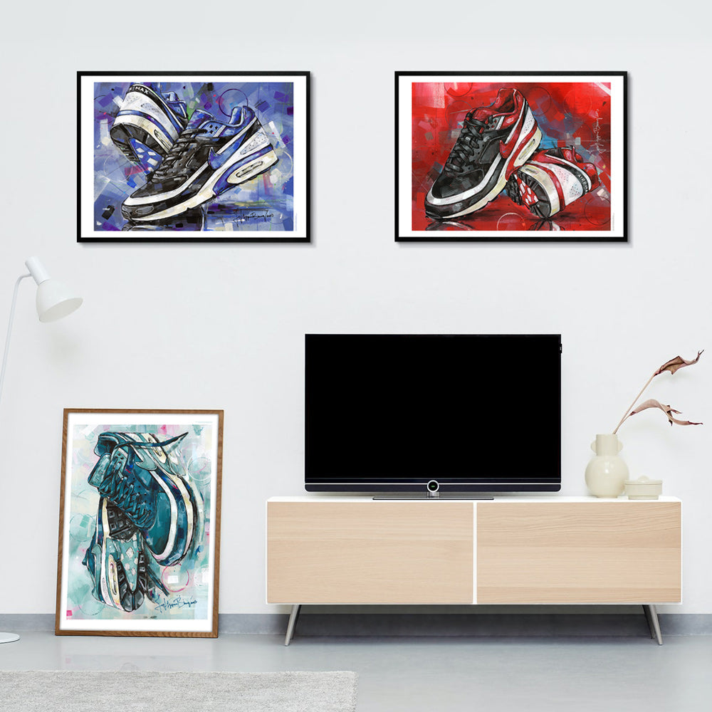 Nike Air Max classic BW varsity red 2 art print