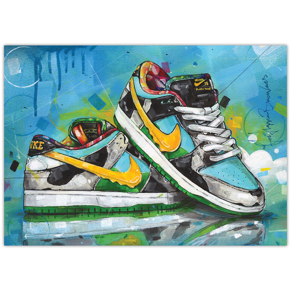 Nike Dunk low SB chunky dunky estampado 42x29,7 cm (A3)