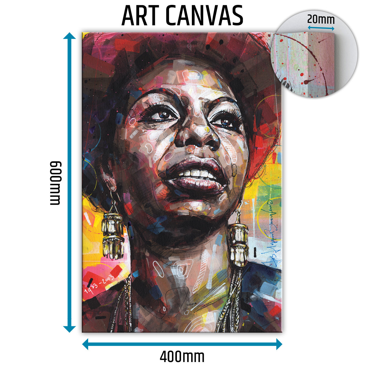 Nina Simone lienzo 40x60 cm