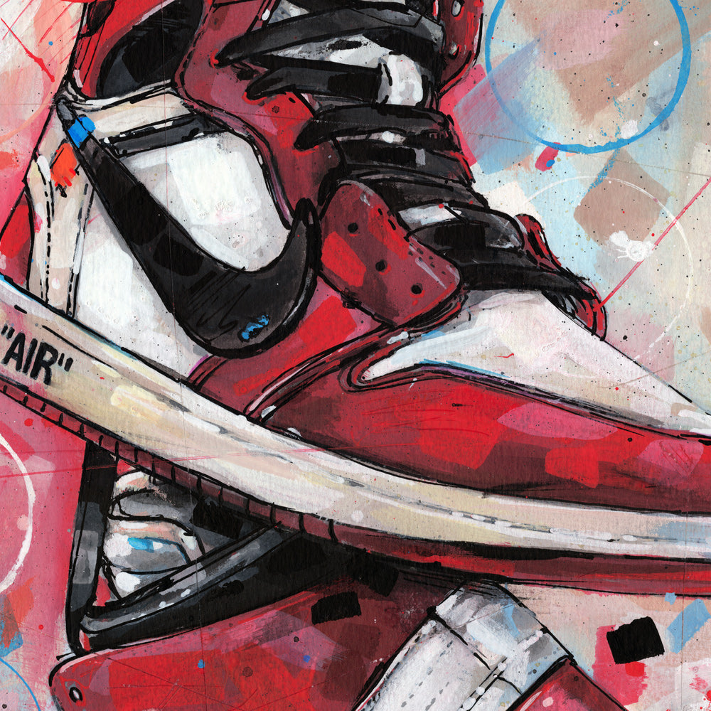 Nike Air Jordan 1 Off White Chicago print 70x100 cm