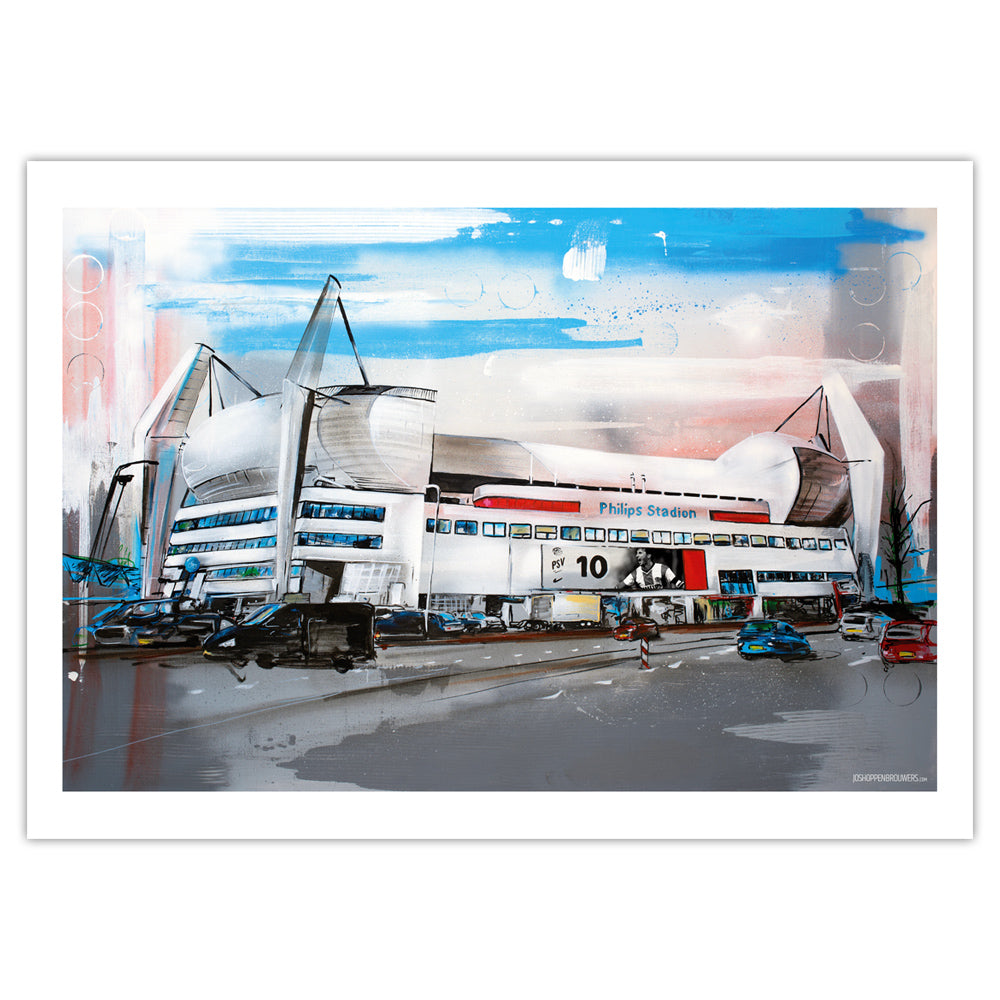 Eindhoven soccerstadium print 70x50 cm