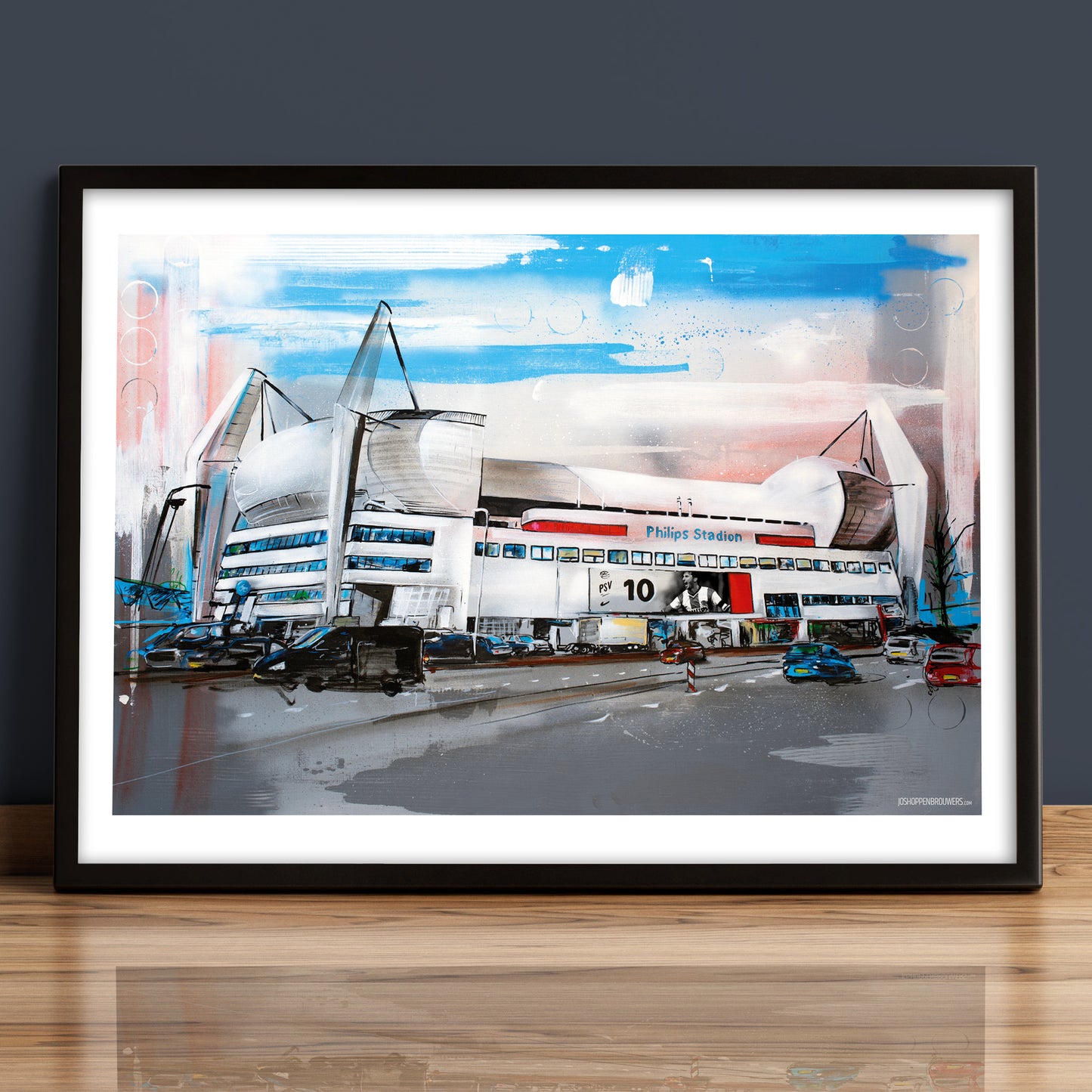 Eindhoven soccerstadium print 70x50 cm