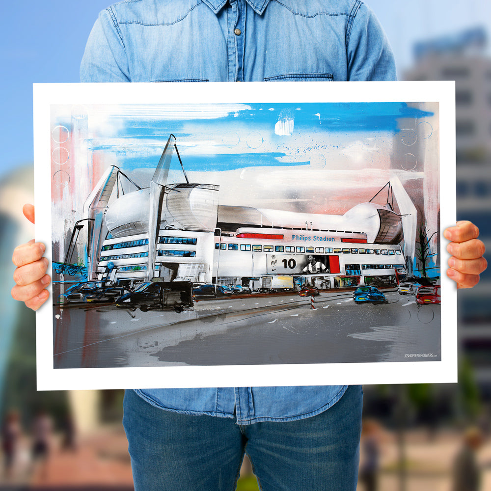 Eindhoven soccerstadium print 70x50 cm