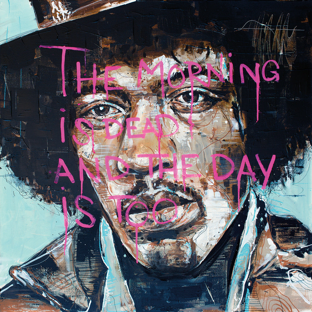 Jimi Hendrix Malerei 80x80 cm