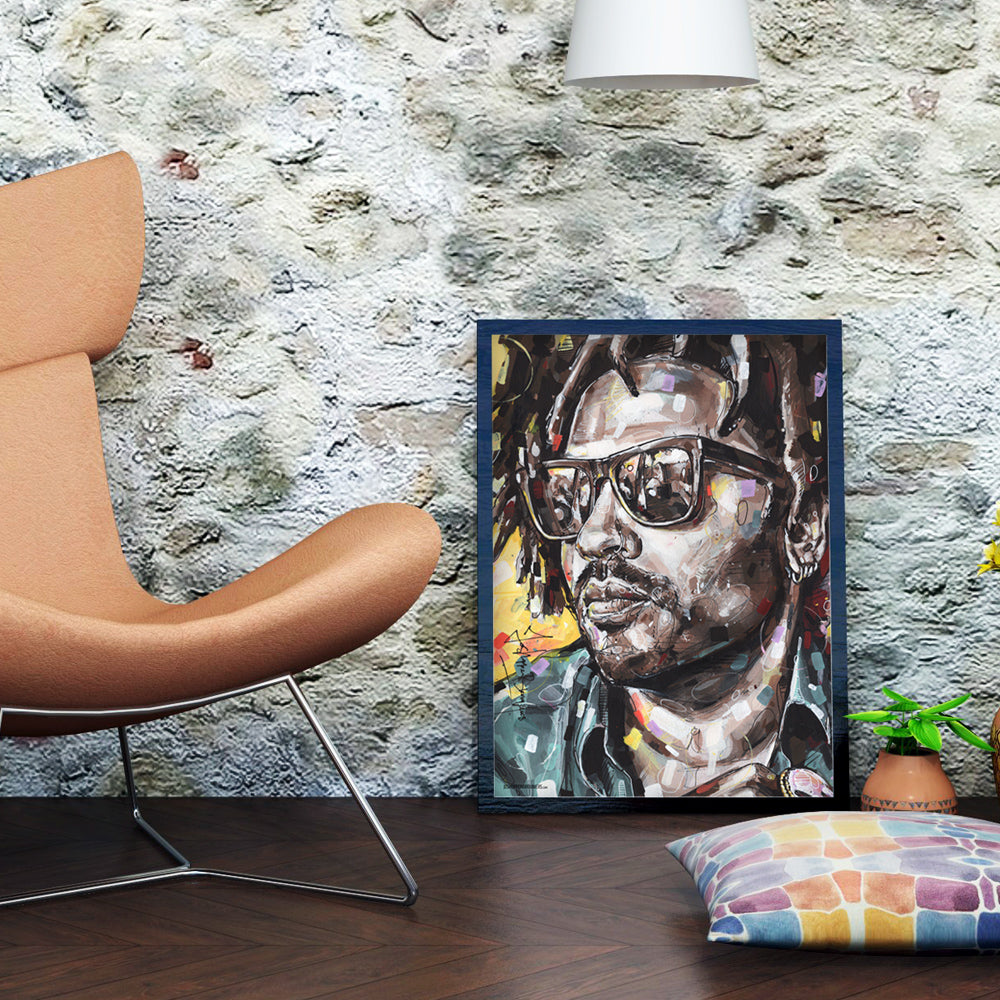 Lenny Kravitz full colour estampado 50x70 cm