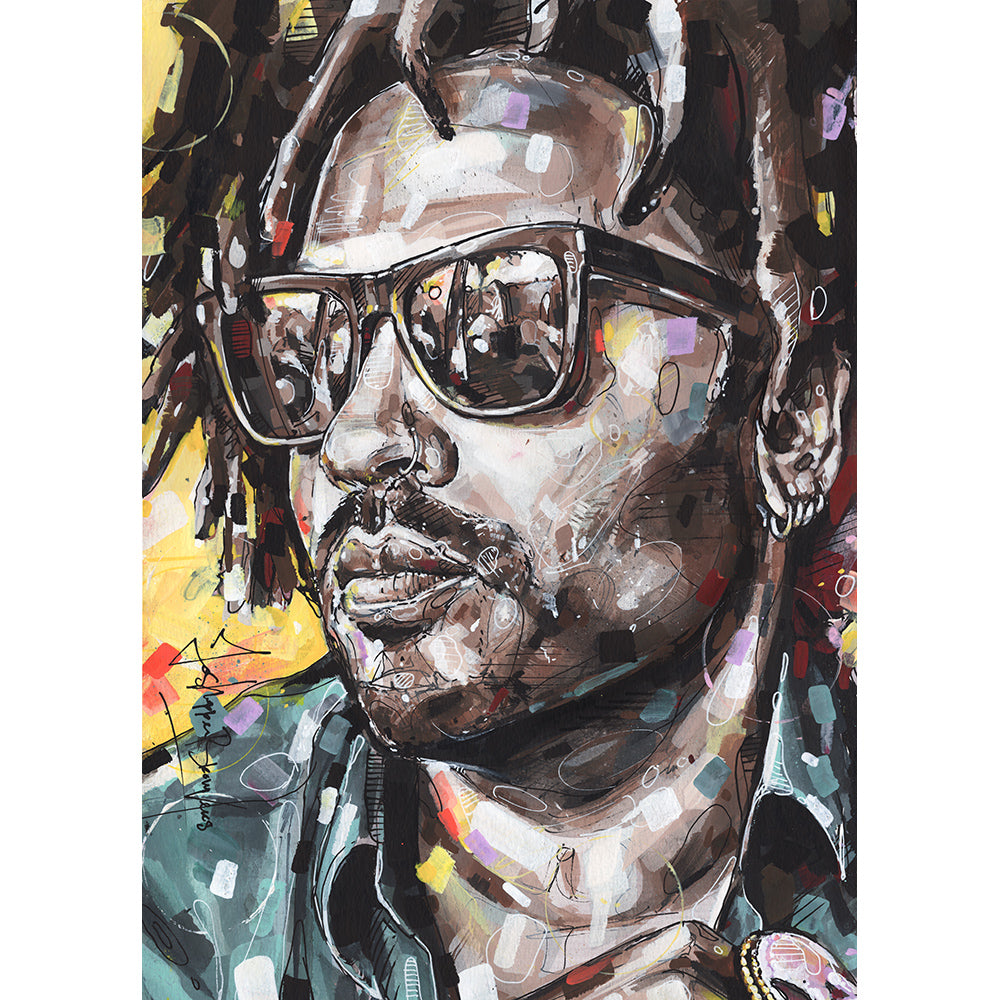 Lenny Kravitz peinture 30x40 cm