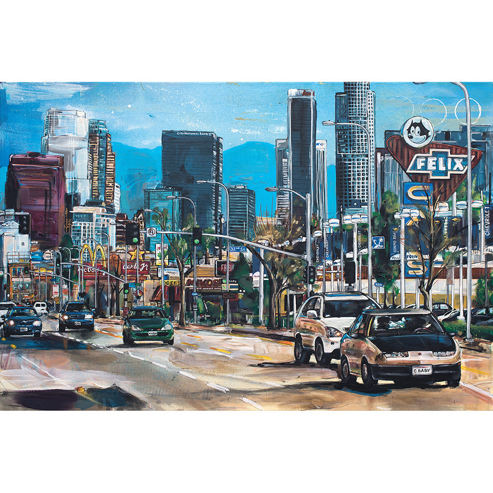 Los Angeles city painting 120x80 cm