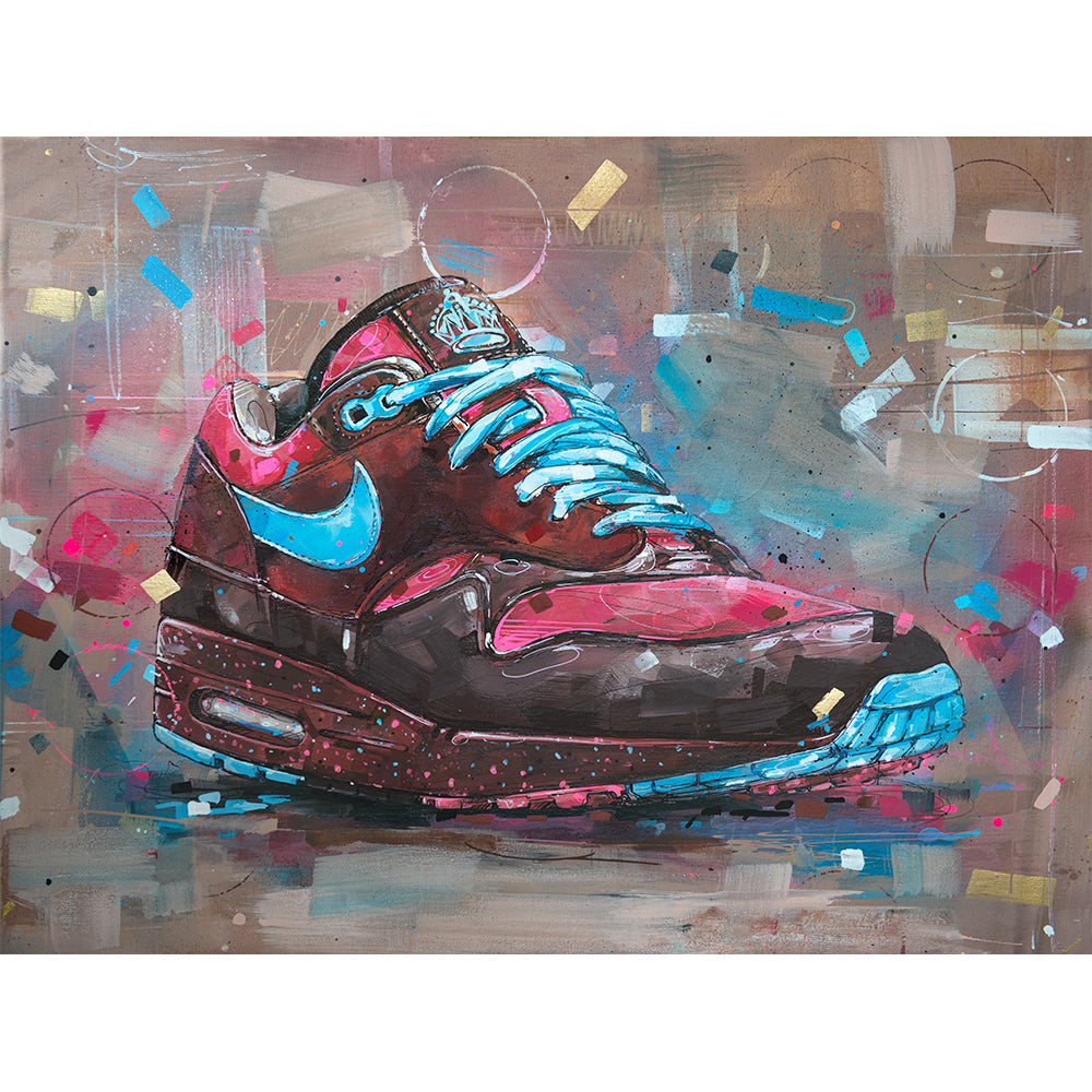 Nike Air Max 1 Parra Amsterdam schilderij 80x60 cm