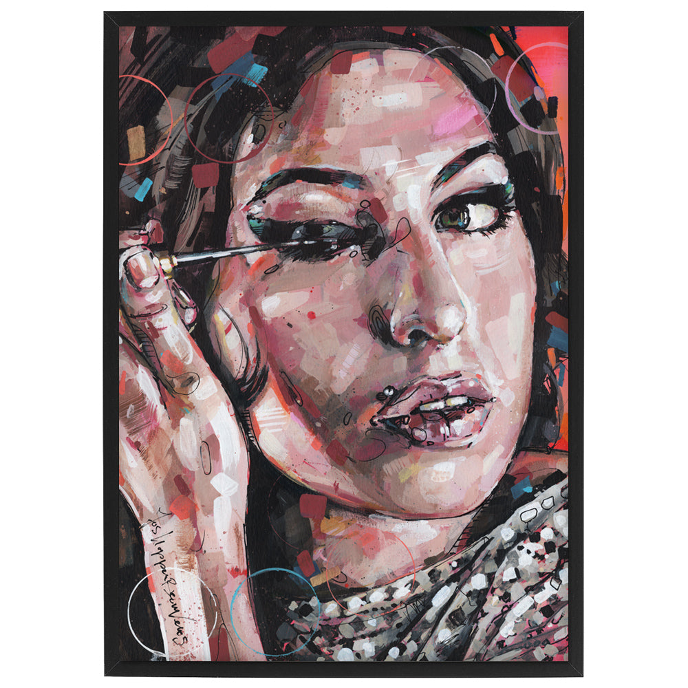 Amy Winehouse 02 estampado 29,7x42 cm (A3) - enmarcado y firmado