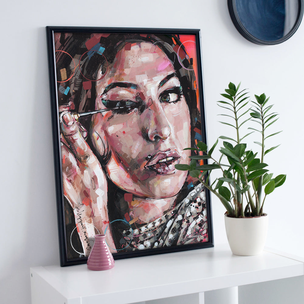 Amy Winehouse painting 29,7x42 cm