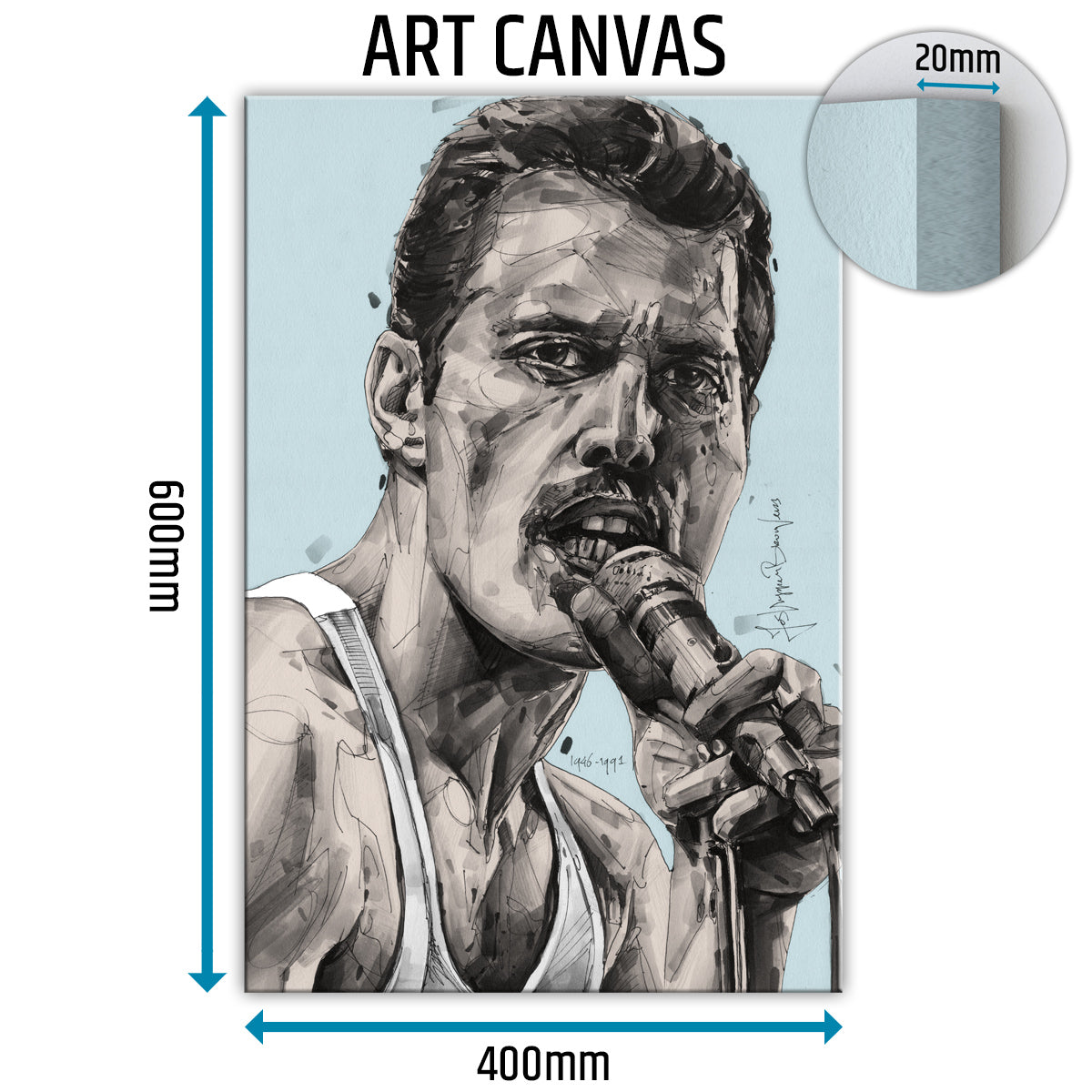 Freddie Mercury 02 canvas 40x60 cm