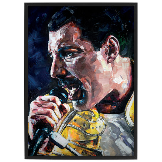 Freddie Mercury 04 imprimé 29,7x42 cm (A3) - encadré et signé