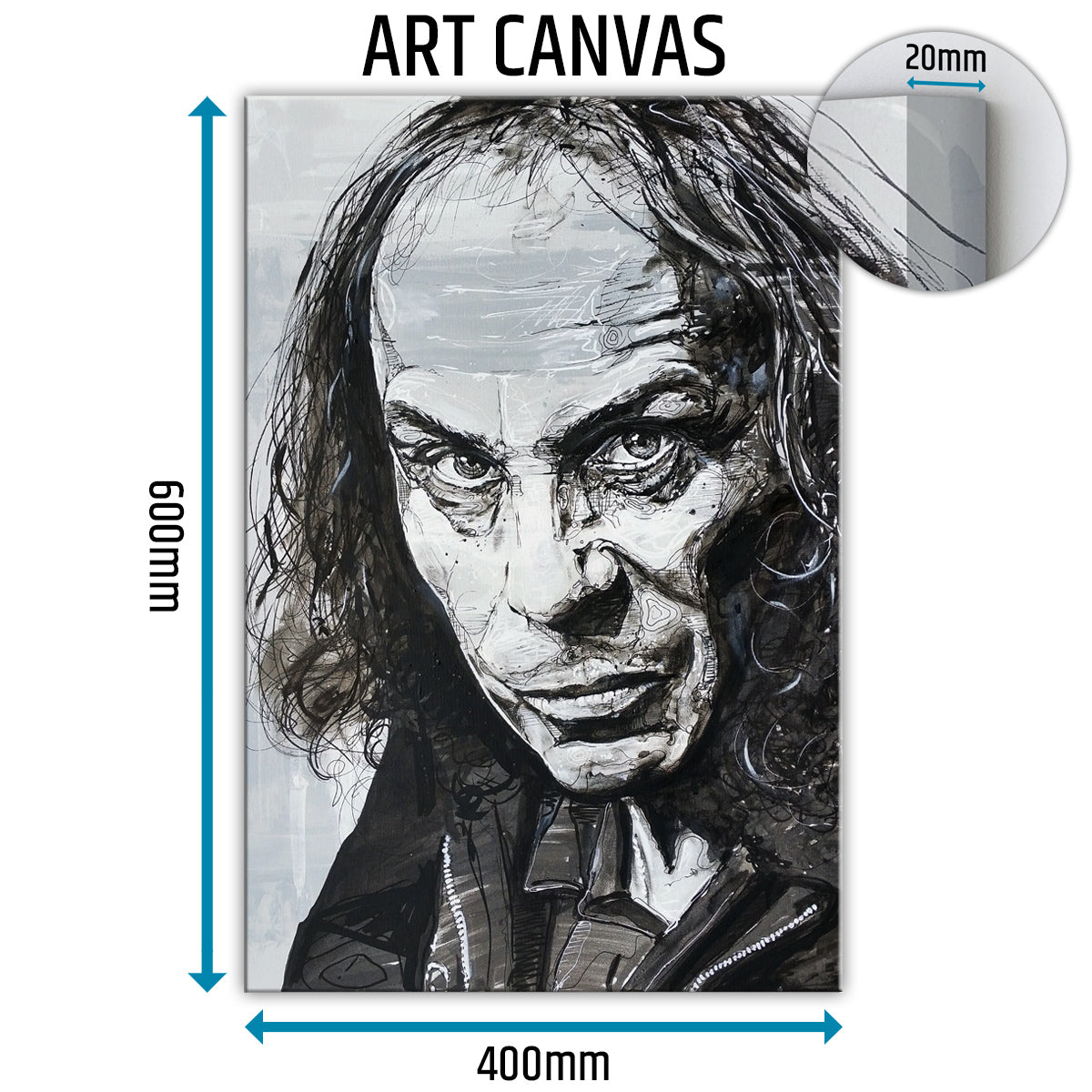 Ronnie James Dio canvas 40x60 cm