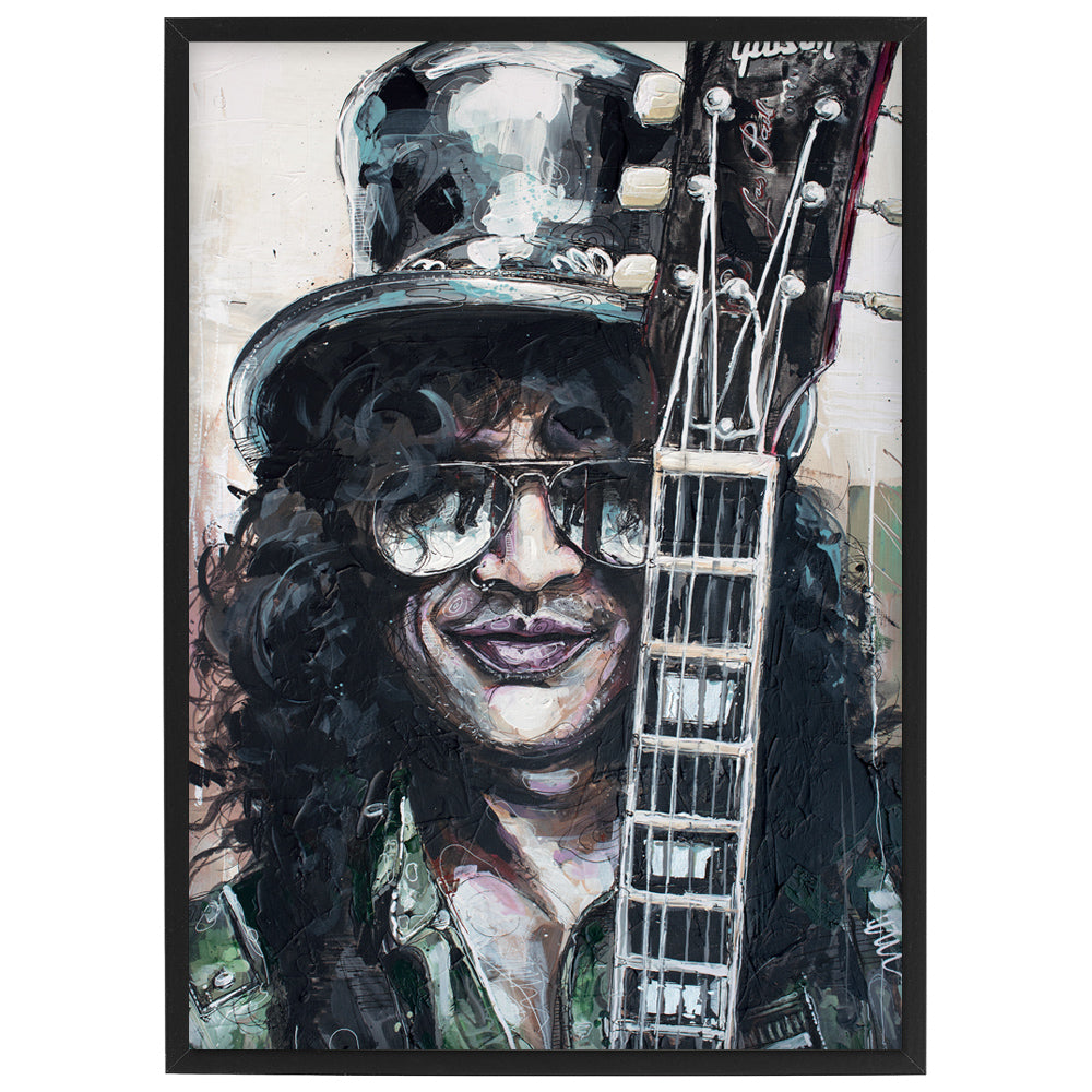 Slash Druck 29,7x42 cm (A3) - gerahmt und signiert