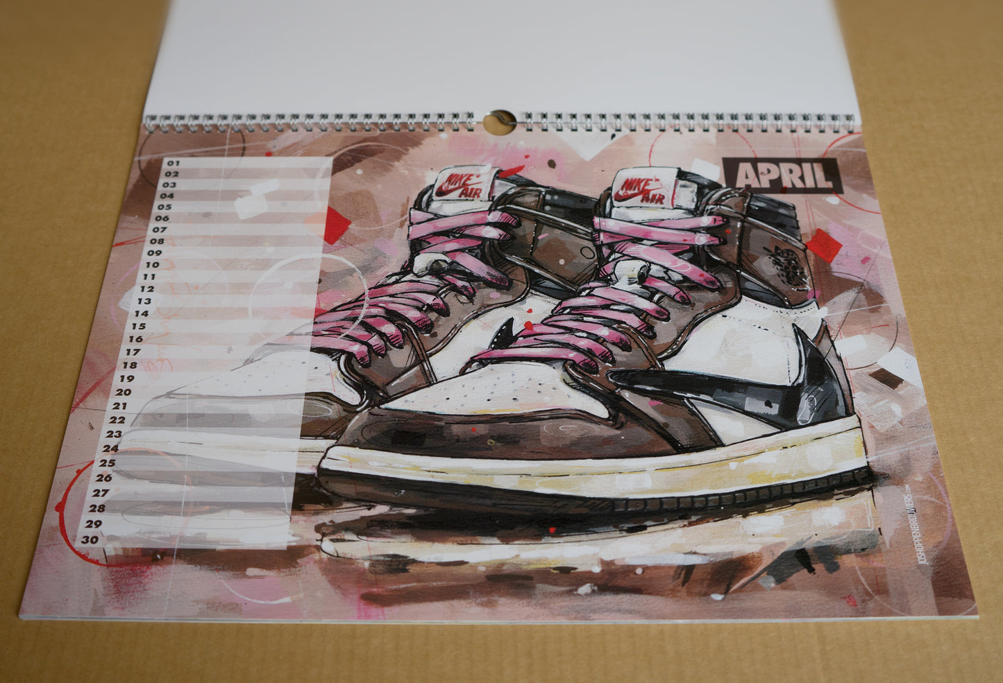 Sneaker art calendar 29,7x21 cm (A4)