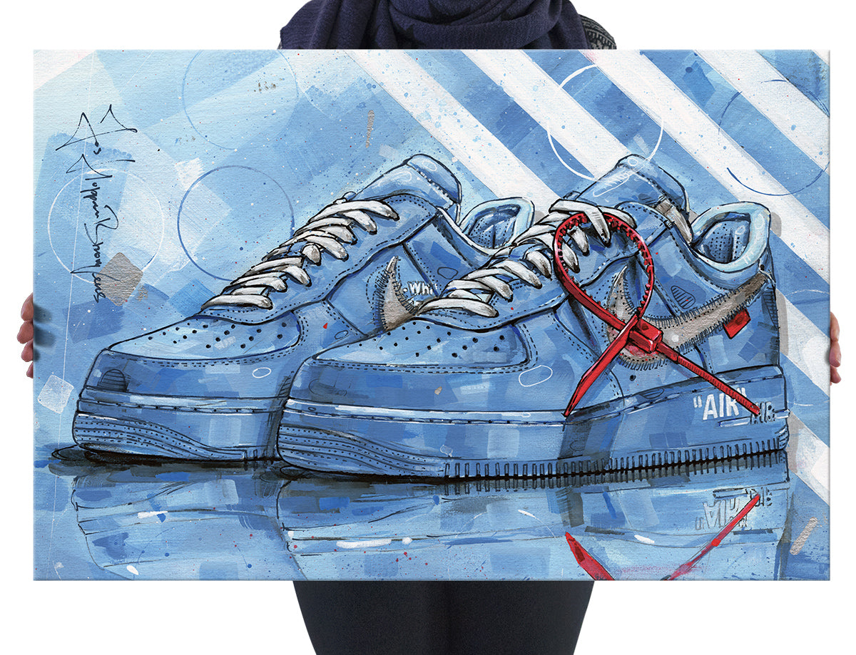 Nike Air Force 1 low university blue toile