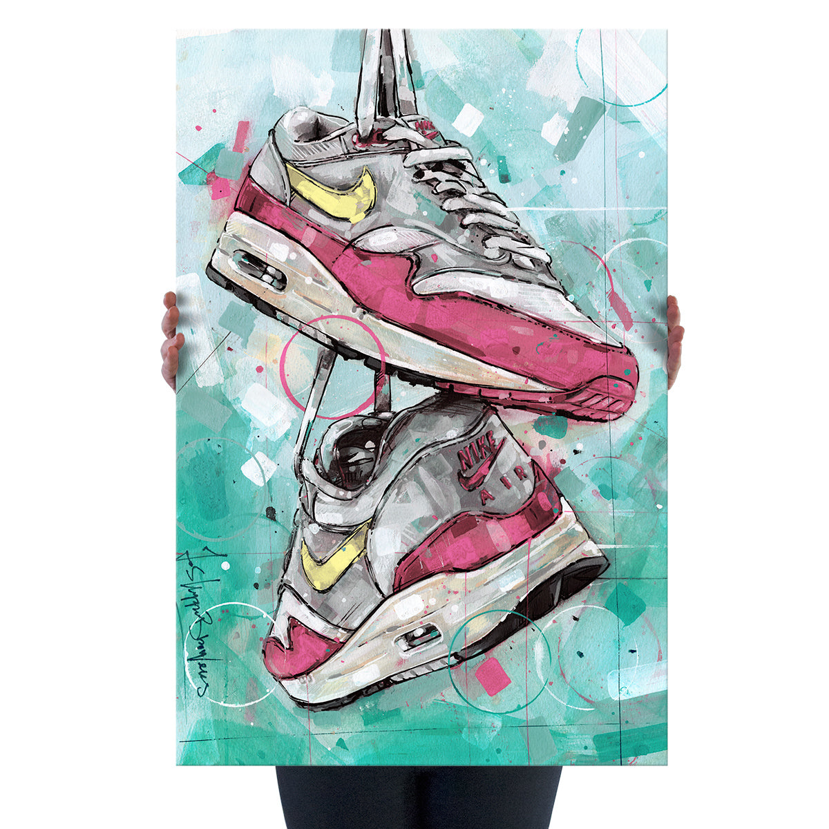 Nike Air Max 1 pink canvas