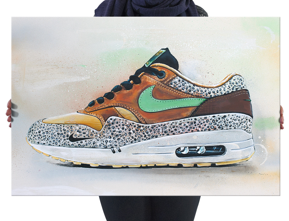 Nike Air Max 1 atmos safari green canvas
