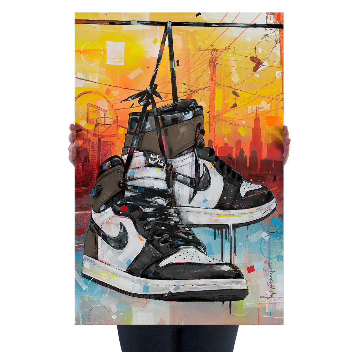 Nike Air Jordan 1 powerlines dark mocha lienzo