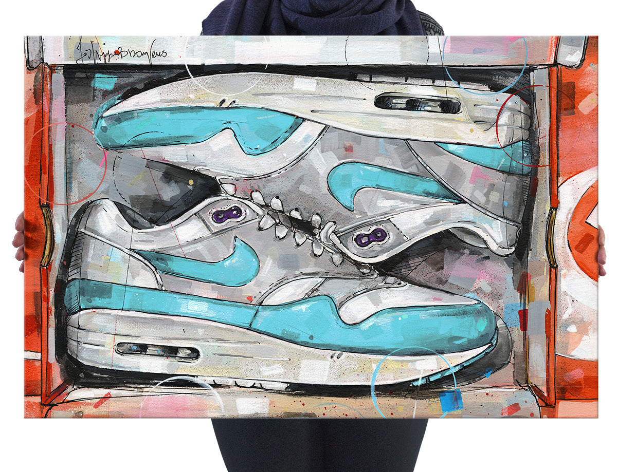 Nike Air Max 1 shoebox OG aqua purple canvas